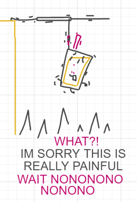 A panel from Running Duos, episode four of the Board Boards object show by Furretwalk/WalkingFurret.